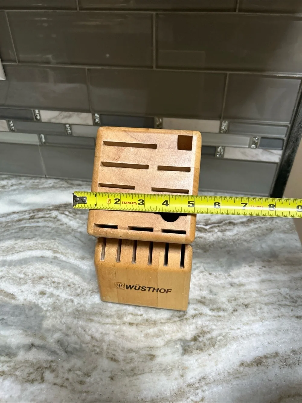 Wusthof Knife Block 17 Slot Block Holder 11 Upper Slots 6 Steak Knife Slots